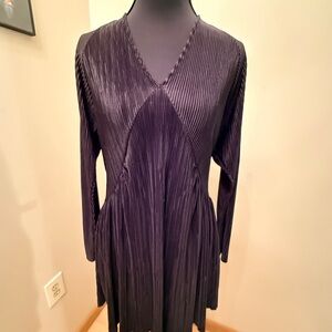 Zara Black Pleated Mini Dress